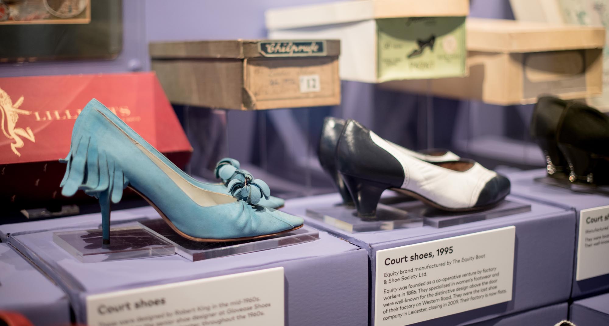 Leicester-made court shoes from mid and late 20th Century
