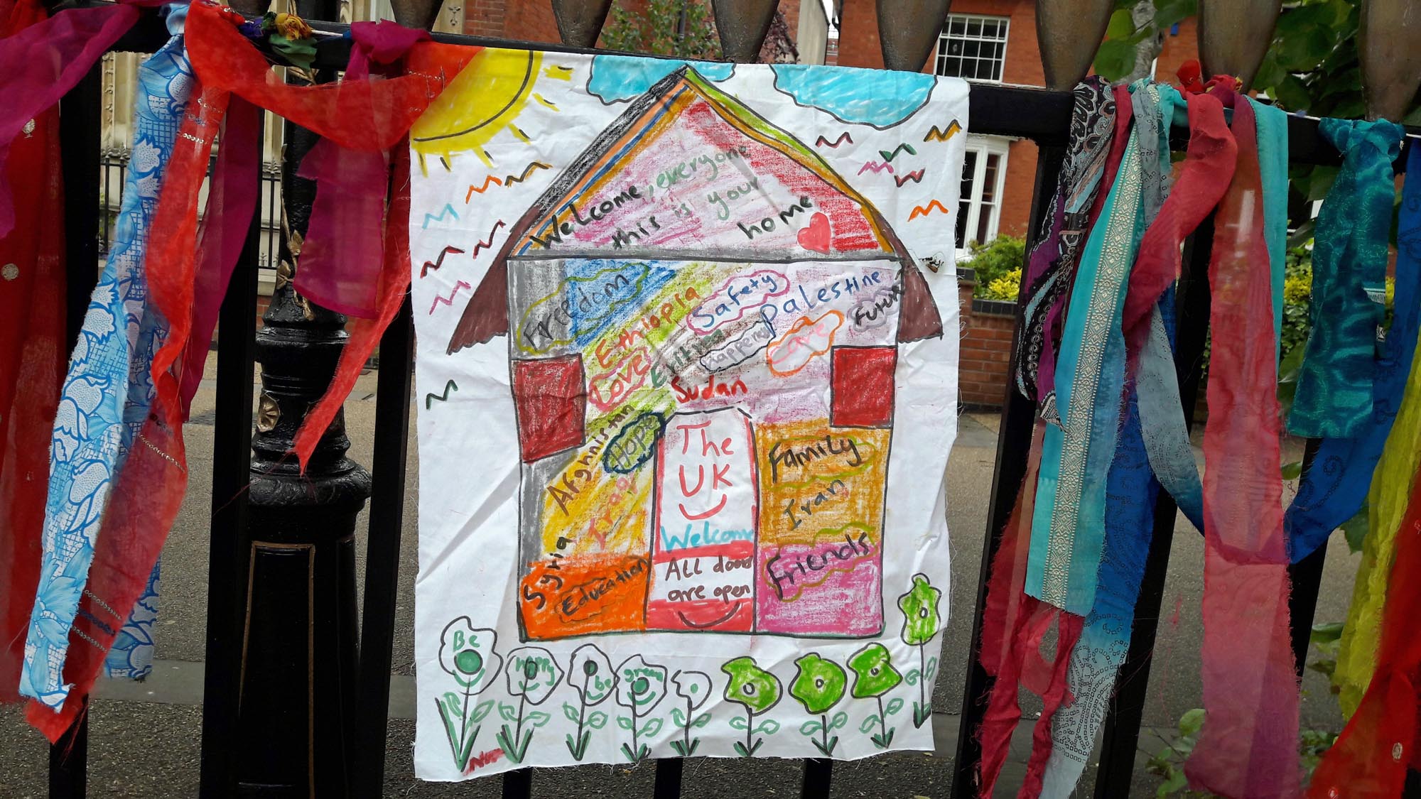 Banner made by the After 18 Group during Refugee Week 2019
