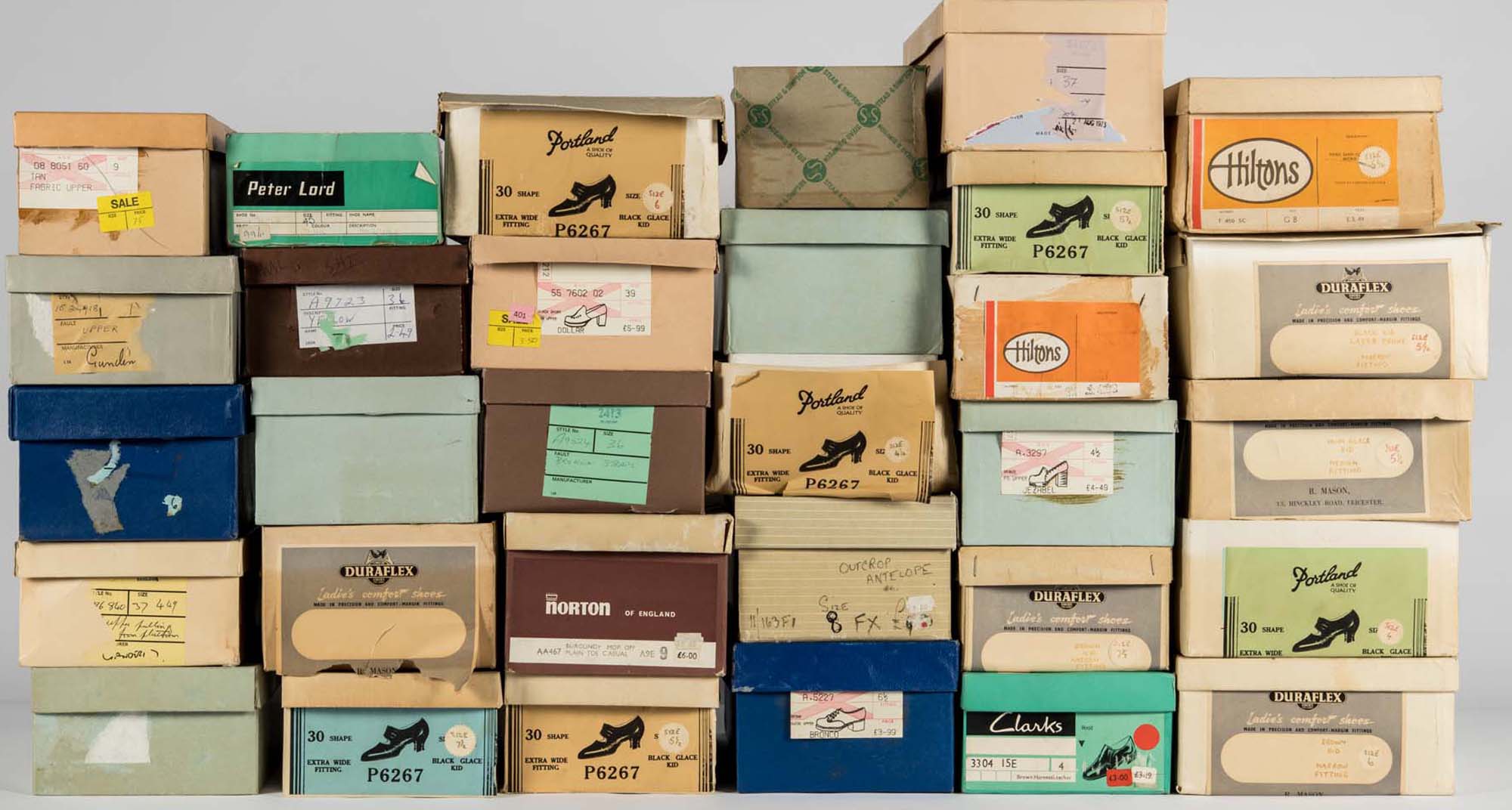 Various shoe boxes from Leicester companies