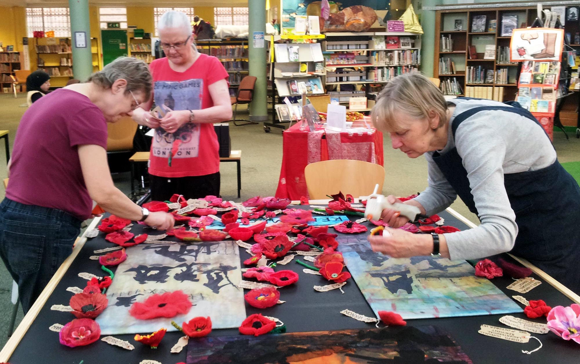 Working on the poppy commemoration
